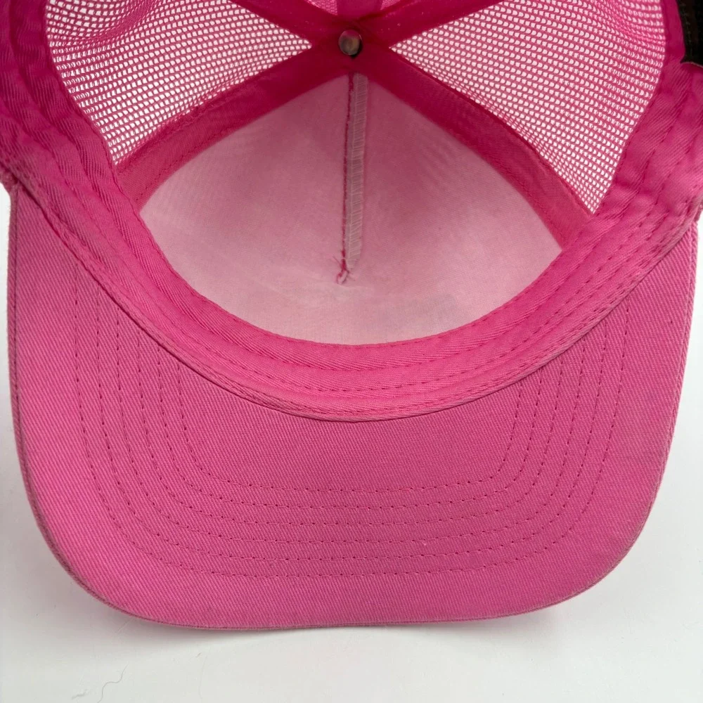 Bass Pro Shops Trucker Hat Youth OSFM Pink Mesh Back Adjustable Snapback Cap